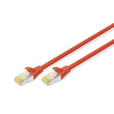 Bild av DIGITUS LAN Kabel Cat 6A 2m RJ45 nätverkskabel S/FTP skärmad kompatibel med 6 och 7 Röd