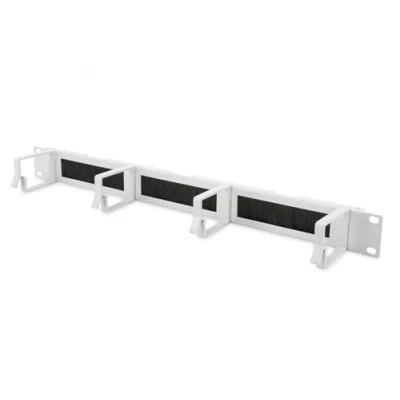 Bild av DIGITUS Kabelbytarpanel med rörgenomföring 1U 4 styrfästen 44 x 60 mm 19 tum För nätverkskabinett och nätverkskablar Grå