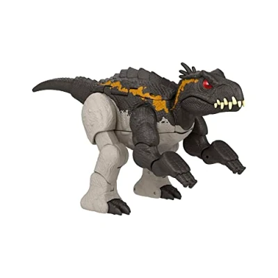 Bild av Mattel Jurassic World, omvandlingsbar dinosaurieleksak, Giganotosaurus till Nasutoceratops, Massive Stretch Fierce Changers 16 steg, 2 i 1 figur HPD35