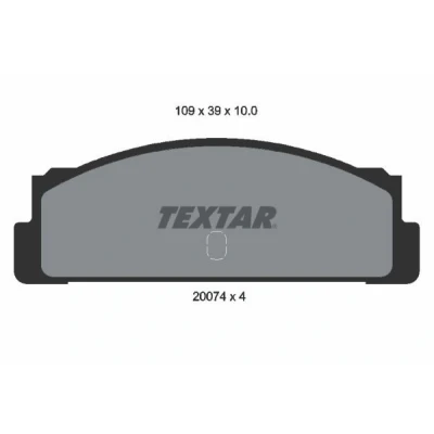 Bild av TEXTAR 2007404 Jeu de plaquettes frein non préparé pour indicateur d&#039;usure FIAT: 124 Sport Spider, 125 Berline, X 1/9, FSO: 125P Berline