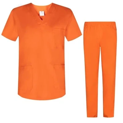 Bild av MISEMIYA Unisex Sanitära Uniformer Medicinska Set BZ 817 8312, Apelsin, XXL