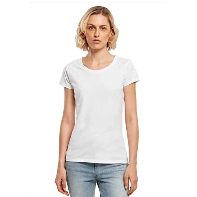 Bild av Build Your Brand Dam bas T shirt för damer, Vit, 4XL