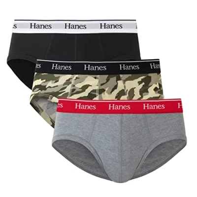 Bild av Hanes Originals stretch bomull kalsonger, fukttransporterande underkläder för män, 3 pack, Svart/betong ljung/kamouflage, XL