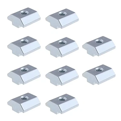 Bild av 10 st 40 serien glidande T muttrar M6 gängglidning i hammarhuvud mutter för spår aluminium extruderingsprofil kolstål 3D skrivare CNC fräsmaskin
