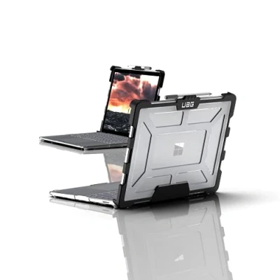 Bild av URBAN ARMOR GEAR designad för Microsoft Surface bärbar dator 5/bärbar 4/bärbar 3 13,5 tum fodral plasma fjäderlätt genomskinlig robust militär dropptestad laptopfodral, is