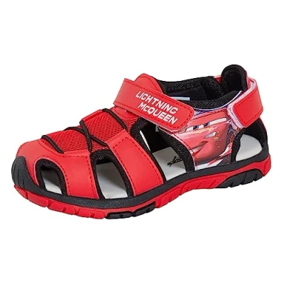 Bild av Disney Bilar sandaler för barn, pojkar, Lightning, McQueen, sportsandaler, stängd tå, öppen promenadskor, Färg: röd, 29 EU