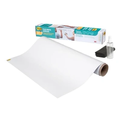 Bild av Post it Flex Write whiteboard folie för markeringspenna och permanent markör, 60,9 cm x 91,4