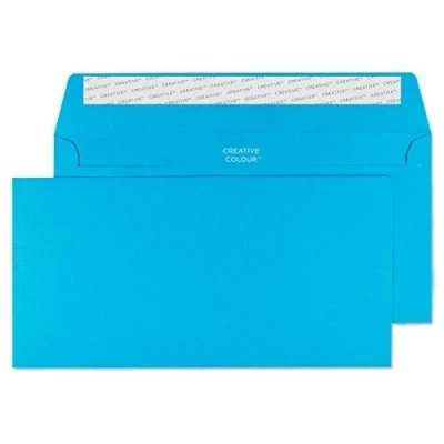Bild av Blake Creative Colour 25210 färgade kuvert självhäftande karibiska blå DL+ 114 x 229 mm 120 g/m² 25 stycken