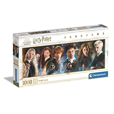 Bild av Clementoni 39639 Panorama Harry Potter pussel 1 000 bitar från 9 år, vuxenpussel med panoramabild, skicklighetsspel för hela familjen, perfekt som väggmålning