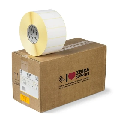 Bild av Zebra Z Perform 1000D Papper permanent häftning obestruket 102 x 38 mm 16200 etikett (er) (4 rulle/rullar 4050) etiketter för 110, 140, 220, Z4Mplus, Z6MPlus, ZM400, ZM600 Xi Series 170