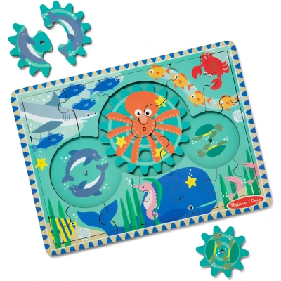 Bild av Melissa &amp; Doug Pussel med Kugghjul Havet 18 Bitar