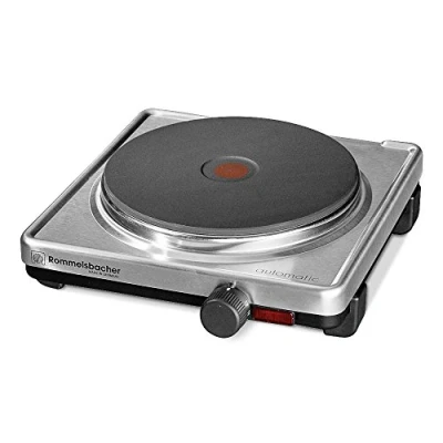 Bild av ROMMELSBACHER Automatisk enkelkokplatta AK 2099/E hölje av rostfritt stål, gjutjärnsvärmeplatta 180 mm 2000 watt