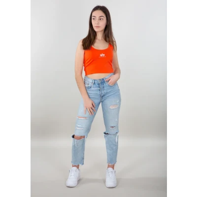 Bild av Alpha Industries Basic CROP Linne, Storlek: XL, Atomic red