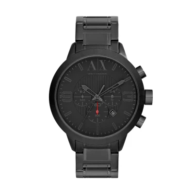 Bild av Armani Exchange Watch For Men, Quartz Chronograph movement och 49mm Case Size med rostfritt stålrem, Grafit
