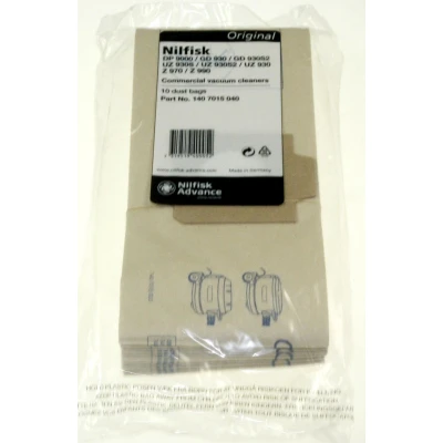Bild av Nilfisk 1407015040 dammsugarpåse dammsugare dammsugarpåsar 10 pack GD930