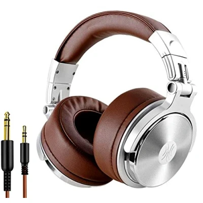 Bild av OneOdio Pro 30 Closed DJ Studio hörlurar utan adapter för övervakning och mixning, läderhörlurar med sköldar, brusisolering, 90 roterbart hölje, bärbara stereohörlurar över örat