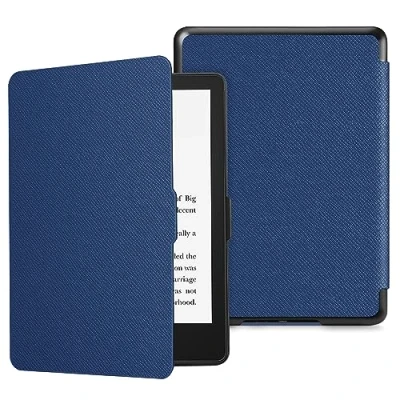 Bild av Fintie Fodral för 6,8 tum Kindle Paperwhite (11:a generationen 2021) och Signature Edition Den tunnaste lättaste skyddsväskan med automatisk sömn/väcka, Marinblå