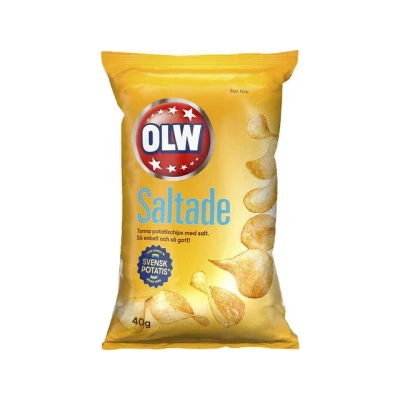 Bild av OLW Chips lättsaltade 20x40g