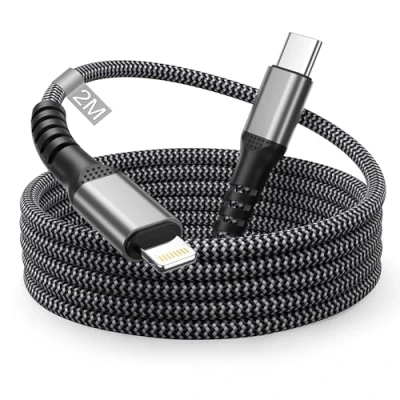 Bild av iPhone USB C Lightning 2M kabel [MFi certifierad], till snabbladdningskabel laddningskabel för 14 Pro Max/14 Plus/13/12/11