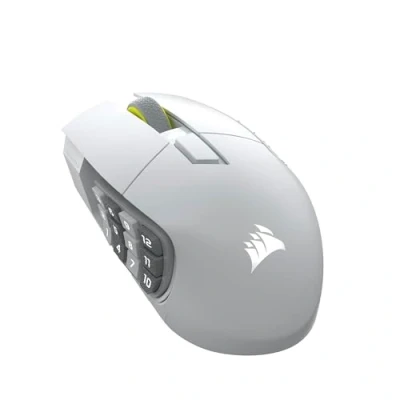 Bild av Corsair Scimitar Elite Wireless SE MMO White Gamingmus Optic 16 knappar Vit