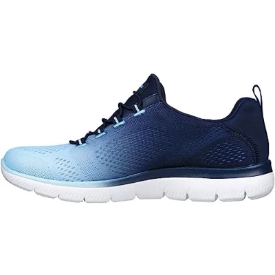 Bild av Skechers 149536 NVY sneakers för kvinnor, Marinblå ljusblå mesh trim, 36 EU