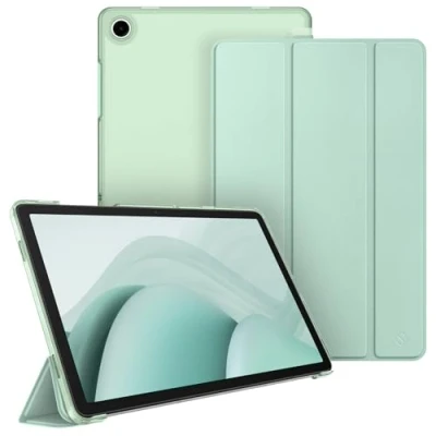 Bild av Fintie Fodral för Samsung Galaxy Tab A9 Plus 11 tum 2023, ultratunt skyddsfodral med genomskinlig baksida skydd automatisk sömn/väckningsfunktion Tablet SM X210/X216/X218, mint