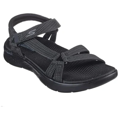 Bild av Skechers Go Walk Flex Sandal Sublime, dam, Svart/Svart, 40 EU