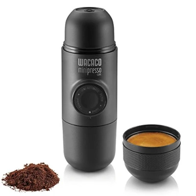 Bild av WACACO Minipresso GR Kaffebryggare, Manuellt Bärbar Espressomaskiner, Kompatibel med Malet Kaffe, Kaffemaskin för Camping, Resor