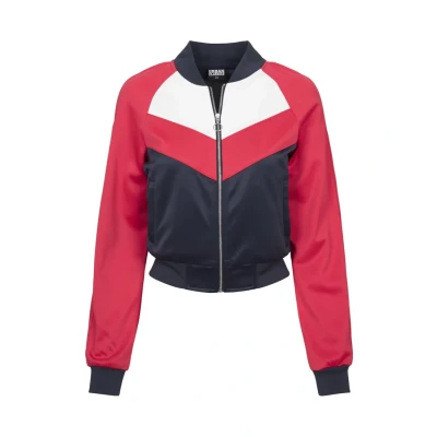 Bild av Urban Classics Short Raglan Track Bomberjacka, Storlek: XS, Navy fire red white