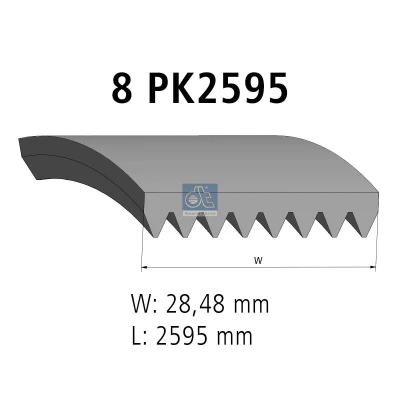 Bild av DT Spare Parts 1.21852 Multirem 2595mm 8 EPDM (etylpropylen dien gummi)