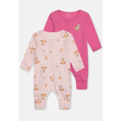 Bild av Name it Nbfnightsuit ZIP Bambi 2 PACK Pyjamas för barn, Storlek: 50, Ibis rose