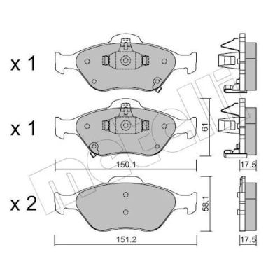 Bild av Bromsbeläggsats, Framaxel, toyota yaris, yaris / vios sedan, 04465 0D050, 0D120, 0D210, YZZDS