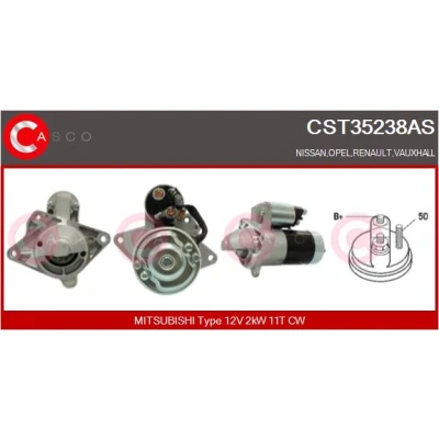 Bild av CASCO CST35238AS Startmotor 12V 2kW 11 CPS0066 M8 76mm RENAULT: TRAFIC 2 Kasten, ESPACE 4, MEGANE Kombi, OPEL: Vivaro A Combi, Skåpbil