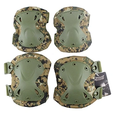 Bild av Taktisk sport skyddande kung kong utrustning set utomhus flerfärgad säkerhet knäskydd armbåge för militär airsoft jakt