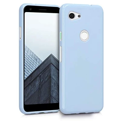 Bild av kwmobile Fodral kompatibelt med Google Pixel 3a mjukt silikonfodral matt ljusblått