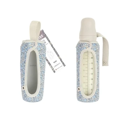 Bild av BIBS x Liberty Babyflaskfodral stor 225 ml neopren skyddsfodral för BIBBS flaskor Print Design, Large, Capel Ivory