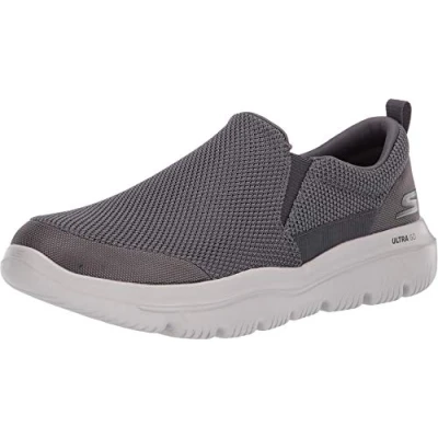 Bild av Skechers herr GO WALK EVOLUTION ULTRA IMPEC Slip On Trainers, Charcoal Char, 39.5 EU