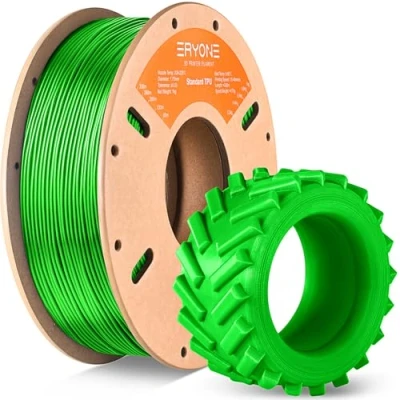 Bild av ERYONE TPU filament 1,75 mm, 3D skrivarfilament, flexibel 95 A TPU, +/ 0,03 1 kg, spole, grön