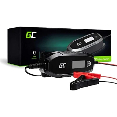 Bild av Green Cell® Intelligent batteriladdare 6 V/12 V 4 A (SLA, AGM, Gel, EFB, Wet, LiFePO4) helautomatisk med batteritestat rekonditioneringsläge för bil, motorcykel, lastbil, IP65
