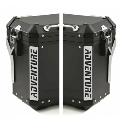 Bild av 2st REFRANGENTER kompatibla med Motorrad R 1200 1250 1150 F 800 650 F700 GS till R1200GS R1200 för Touratech Motorcykel Aluminium Panniers SIDVALIGIER (vitgrå)