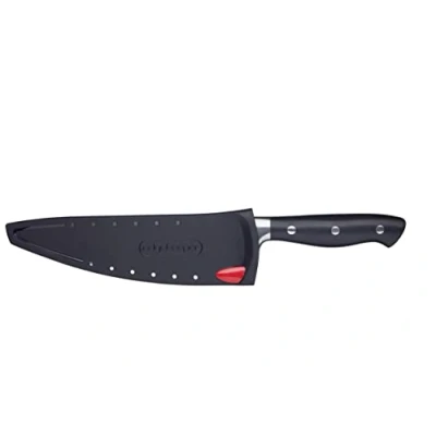 Bild av MasterClass EdgeKeeper Kockkniv, Med Fodral, Rostfritt Stål, 20 cm, Svart, MCEKTRCHEF