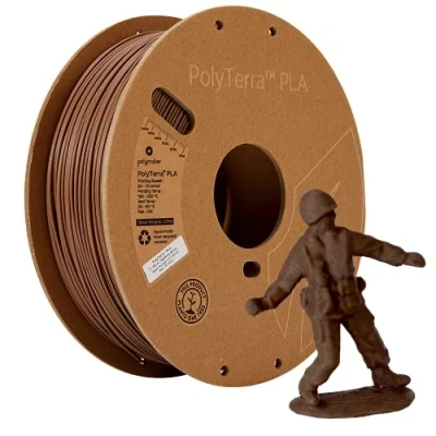 Bild av Polymaker PolyTerra PLA Army Brown 1.75mm 1kg