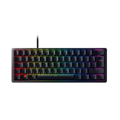Bild av Razer Huntsman Mini (röd strömbrytare) 60% kompakt speltangentbord (linjära optiska mekaniska strömbrytare, Doubleshot PBT tangenter, avtagbar USB C kabel) brittisk layout svart