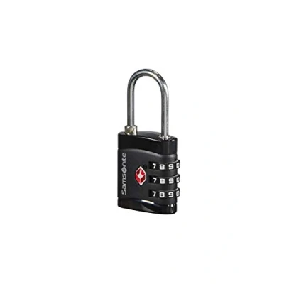 Bild av Samsonite Global Travel Accessories, 3 siffrigt TSA kombinationslås, 7 cm, SVART, bagagelås