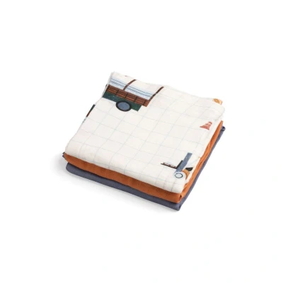 Bild av Sebra muslinfilt 3 pack, busy builders