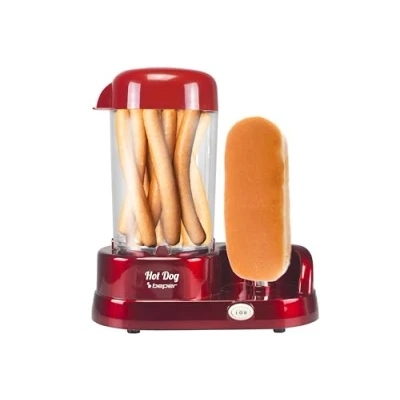 Bild av BEPER P101CUD501 Hot Dog Machine with steam cooking, ABS, 350 W, Red