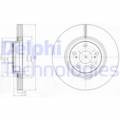 Bild av Bromsskiva DELPHI BG4235