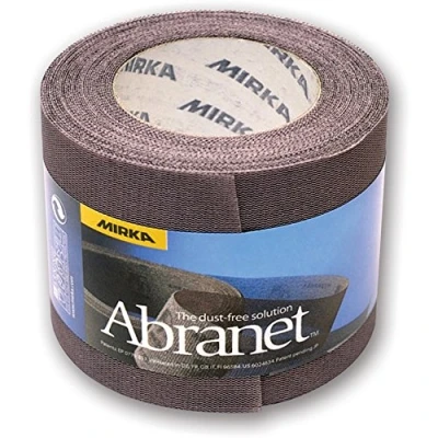 Bild av Mirka Abranet sliprulle med nät 75 mm x 10 m kardborreband/korn P320 / 1 rulle/för slipning av trä, spackel, lack, plast 545BI001323R