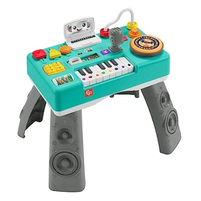 Bild av Fisher Price aktivitetsbord för baby och småbarn, Laugh &amp; Learn Mix DJ bord, musikalisk leksak med ljus ljud, GERMAN Version, HGX09