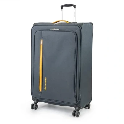 Bild av Pierre Cardin Cion mjukt bagage med stresstestade hållbara hjul Teleskopiskt draghandtag resväska förpackningsremmar CL610M, grå och Orange, L, Stor 78 cm